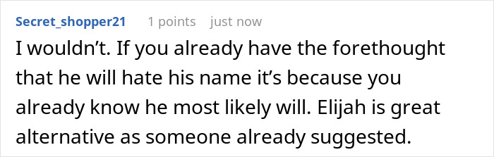 Parent Wants To Name Their Son Elizabeth, Gets A Reality Check Online Parent Wants To Name Their Son Elizabeth, Gets A Reality Check Online