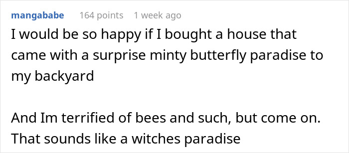 "By The Time This Problem Becomes Obvious, We Will Be Long Gone": Woman Plants Mint In Her Partner's Family's Garden To Get Revenge On Rude Neighbor "By The Time This Problem Becomes Obvious, We Will Be Long Gone": Woman Plants Mint In Her Partner's Family's Garden To Get Revenge On Rude Neighbor