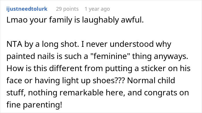 “There Is Zero Harm In Letting Him Express Himself”: Mom Stops Talking To Her Parents After What They Said About Her Son’s Nail Polish “There Is Zero Harm In Letting Him Express Himself”: Mom Stops Talking To Her Parents After What They Said About Her Son’s Nail Polish