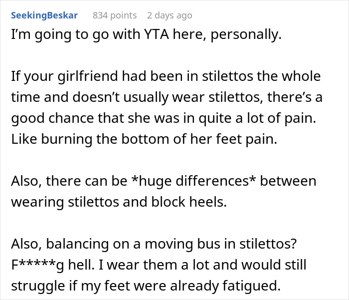 Girlfriend Asks To Have Her Boyfriend’s Seat On The Bus, He Refuses And Doesn’t Think Her Being In Heels Matters Girlfriend Asks To Have Her Boyfriend’s Seat On The Bus, He Refuses And Doesn’t Think Her Being In Heels Matters