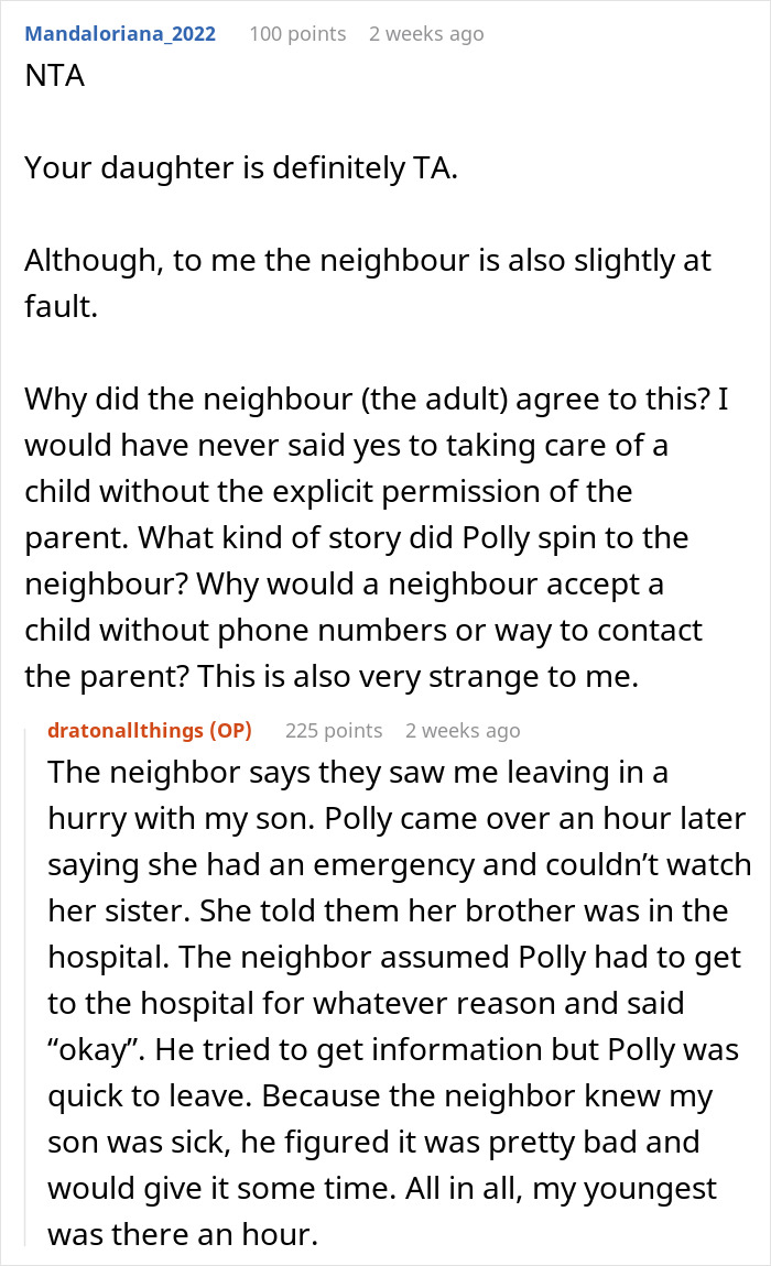 Teen Is Asked To Look After Little Sister While Mom Rushes Son To The ER, She Leaves Her At A Stranger&rsquo;s House Instead