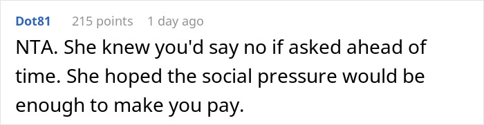 "The Bill Was Close To $1,000": Bride-To-Be Expects SIL To Cover The Entire Bachelorette Dinner, Gets A Reality Check Instead