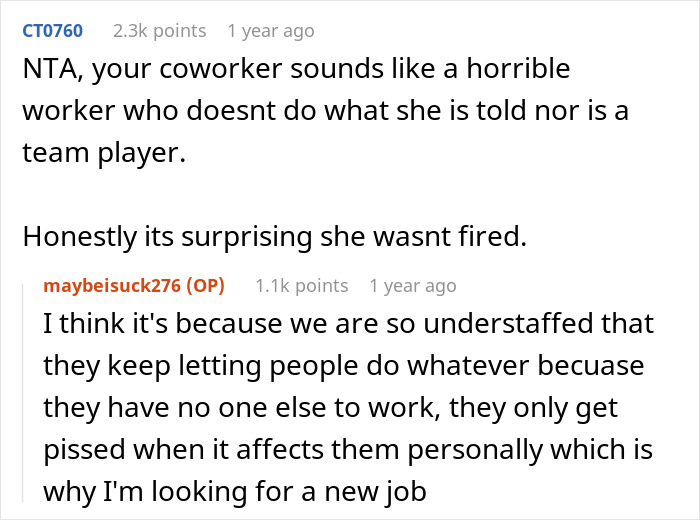 Guy Is Sick And Tired Of His Coworker Running Off And Leaving Him To Work Alone, Doesn't Cover For Her