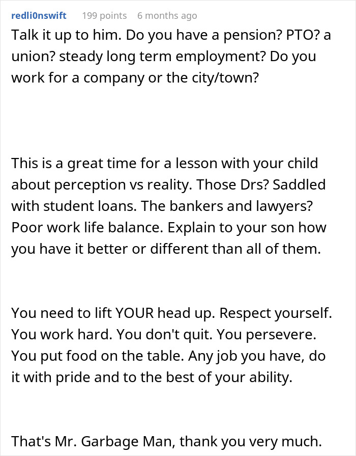 “I Think My Son Is Embarrassed That I Am A Garbage Man. Advice?”: Sad Dad Asks Internet For Parenting Help “I Think My Son Is Embarrassed That I Am A Garbage Man. Advice?”: Sad Dad Asks Internet For Parenting Help
