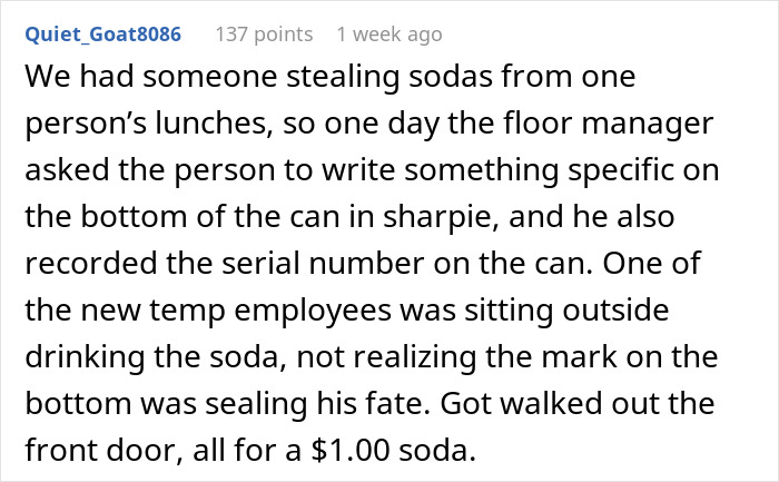 Nurse, Fed Up With Someone Stealing Their Food, Calls The Police When HR Does Nothing Nurse, Fed Up With Someone Stealing Their Food, Calls The Police When HR Does Nothing