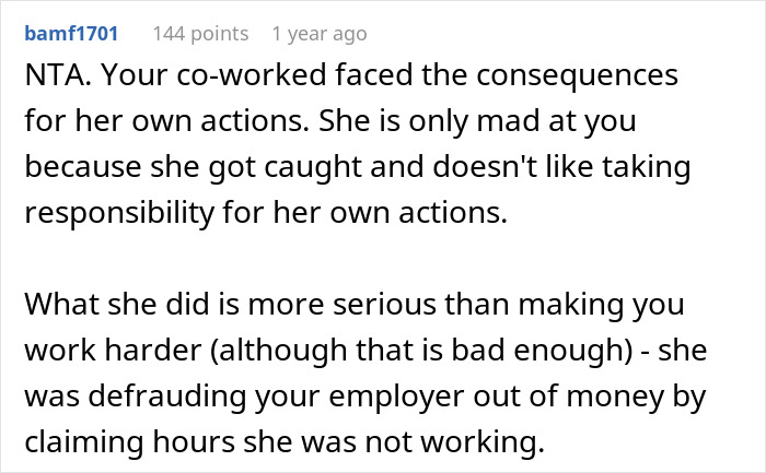 Guy Is Sick And Tired Of His Coworker Running Off And Leaving Him To Work Alone, Doesn't Cover For Her