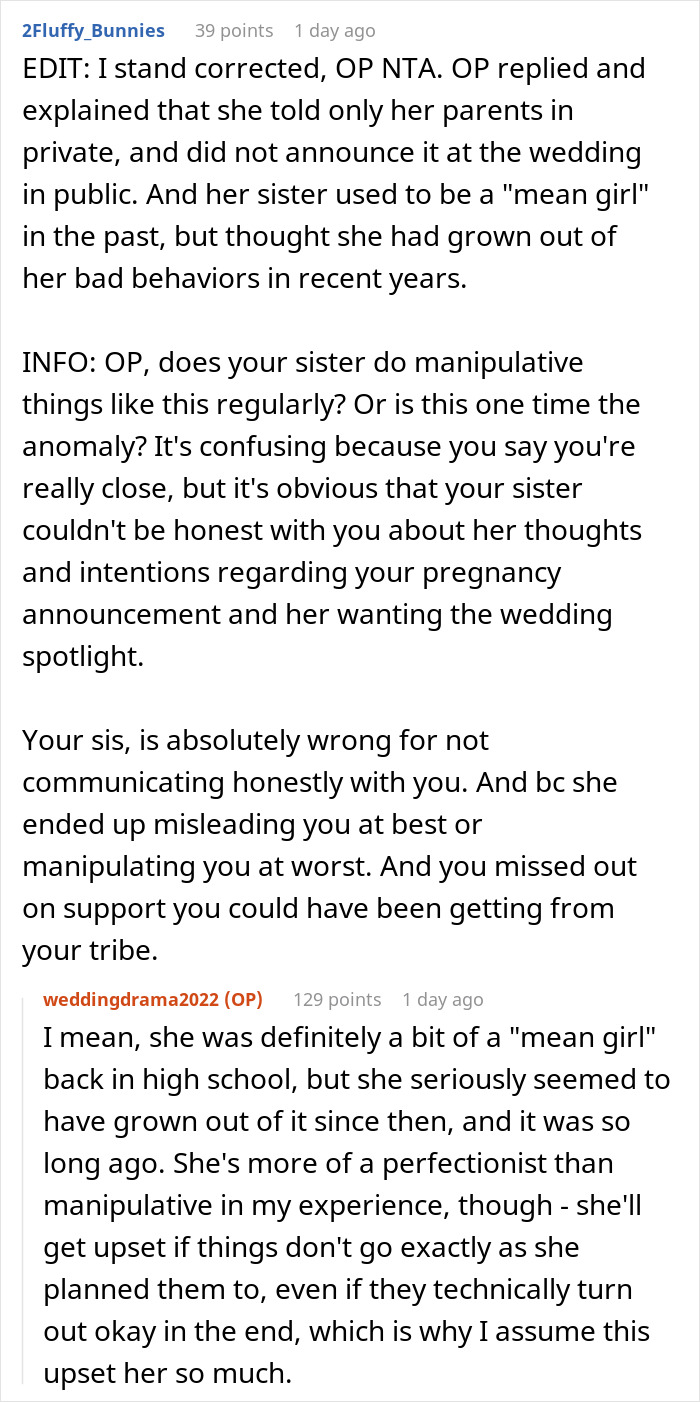 'Bridezilla' Livid Over Sister Announcing Pregnancy At Her Wedding Ceremony, Doesn't Want To See The Newborn 'Bridezilla' Livid Over Sister Announcing Pregnancy At Her Wedding Ceremony, Doesn't Want To See The Newborn