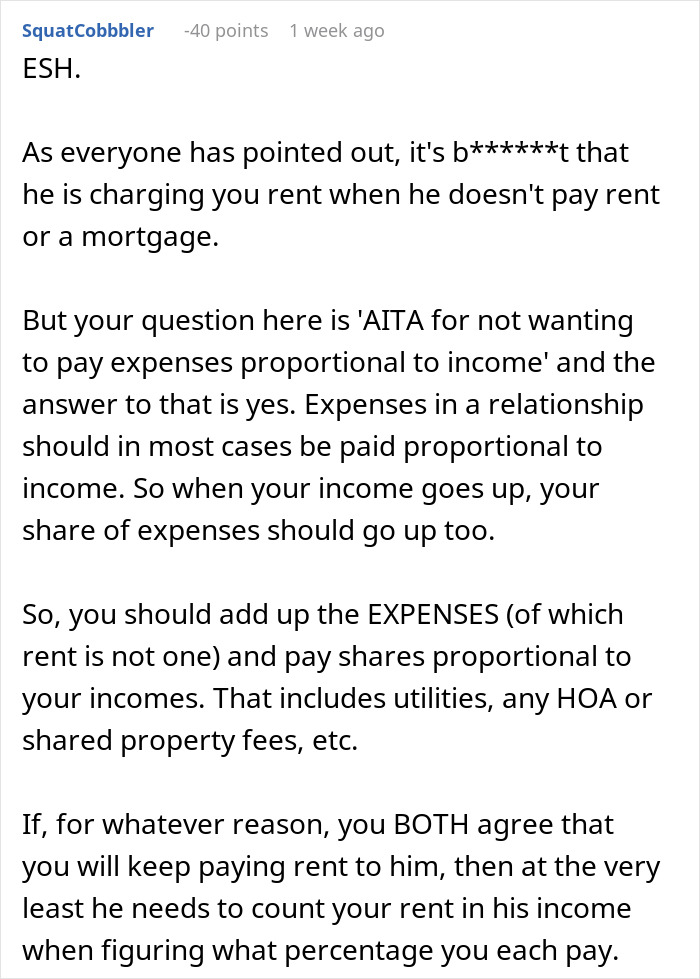 Man Demands Girlfriend &ldquo;Split Expenses Proportional To Income&rdquo; After She Gets Better-Paying Job, Increases Rent On Apartment He Owns