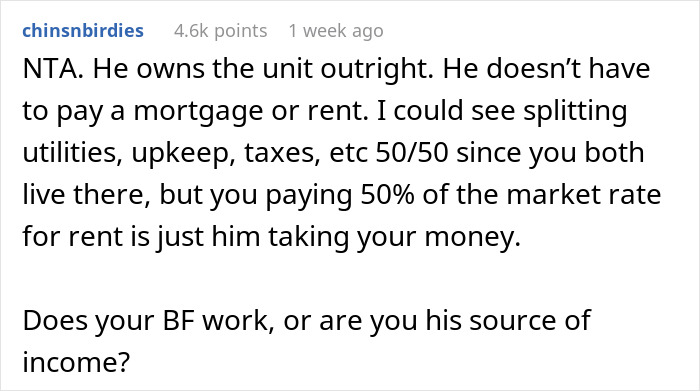 Man Demands Girlfriend &ldquo;Split Expenses Proportional To Income&rdquo; After She Gets Better-Paying Job, Increases Rent On Apartment He Owns