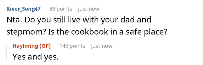 Dad Is Angry At Daughter For Not Sharing Late Mom’s Cookbook With Her Half Sister, Who He Had In An Affair Dad Is Angry At Daughter For Not Sharing Late Mom’s Cookbook With Her Half Sister, Who He Had In An Affair