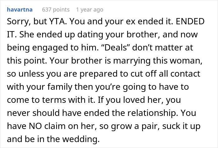 Guy Turns Down Twin Brother And Ex-Girlfriend’s Wedding Invitation, Asks If He’s Wrong Guy Turns Down Twin Brother And Ex-Girlfriend’s Wedding Invitation, Asks If He’s Wrong