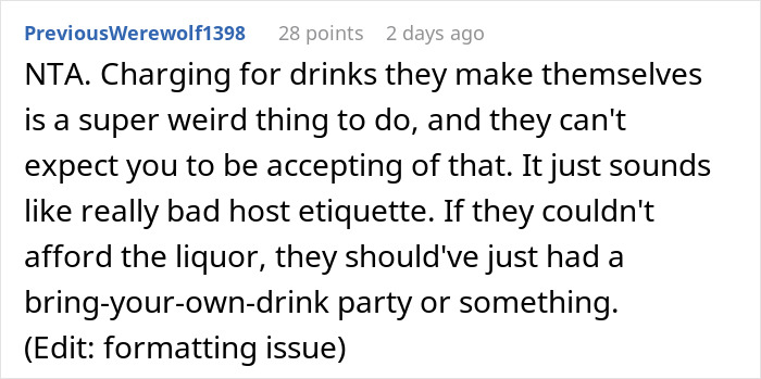 Couple Charge Their Guests For Drinks They Made On Their Kitchen Counter As If It Was A Bar, Are Shocked When They Leave