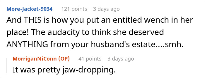 "She Expected An Inheritance From My Late Husband": Widow Is Stunned By The Audacity Of One Woman, Gives Her What She Asked For In Petty Revenge