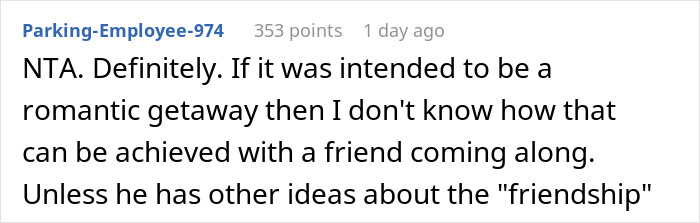 Woman Gives Boyfriend An Ultimatum: She Will Only Go On Their Romantic Holiday If He Doesn&rsquo;t Bring His Friend Along