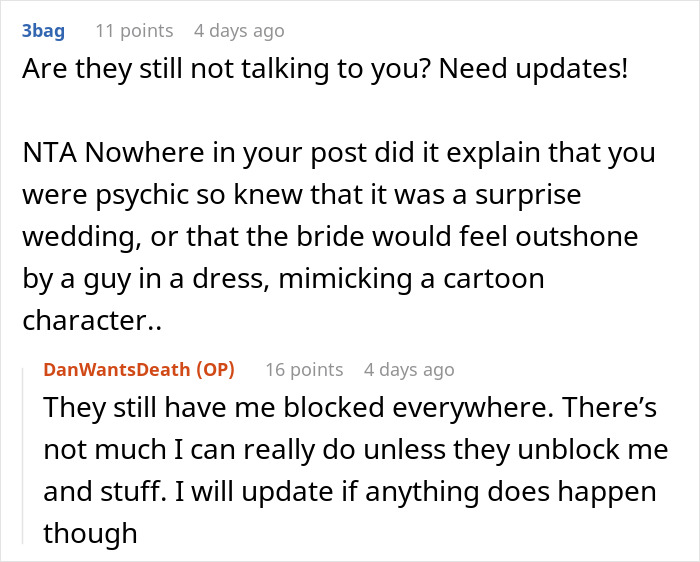 "Am I The Jerk For Wearing A Wedding Dress At A Wedding?" "Am I The Jerk For Wearing A Wedding Dress At A Wedding?"