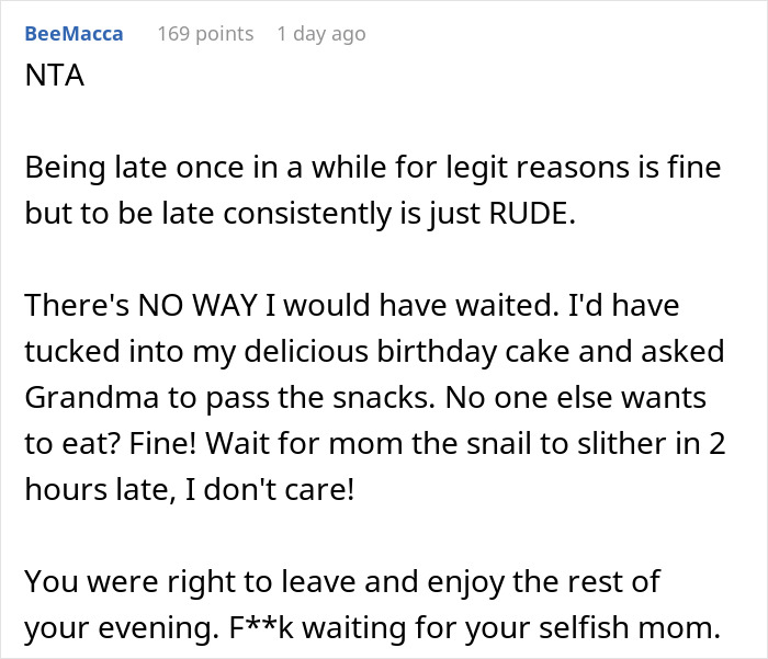 Daughter Tells Mom Her Birthday Party Starts An Hour Earlier Because She&rsquo;s Always Late, Drama Ensues