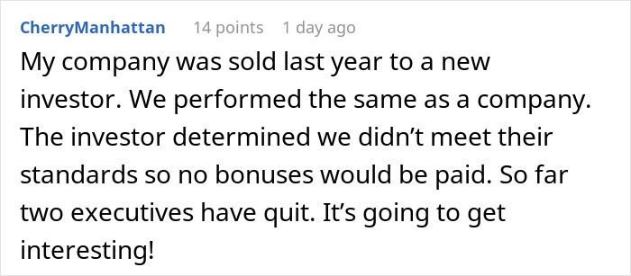 "Thanks For The 2 Years' Free Work": Greedy Execs Take A Project That No One Pays For, Take Away The Bonuses From The Team "Thanks For The 2 Years' Free Work": Greedy Execs Take A Project That No One Pays For, Take Away The Bonuses From The Team