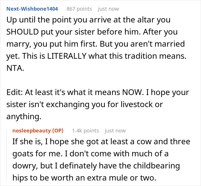 23 Y.O. Wants Her Half-Sister To Take Her Down The Aisle As She Practically Raised Her, In-Laws Say It's Inappropriate