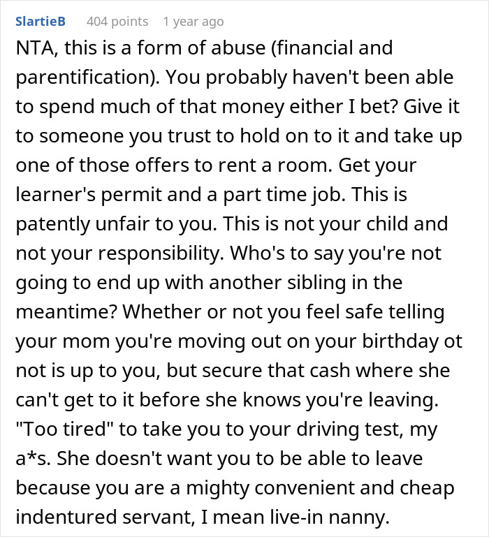 Teenager Is Expected To "Give Up His Freedom" Until He's 21 To Take Care Of His Baby Brother