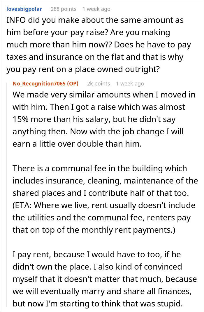 Man Demands Girlfriend &ldquo;Split Expenses Proportional To Income&rdquo; After She Gets Better-Paying Job, Increases Rent On Apartment He Owns