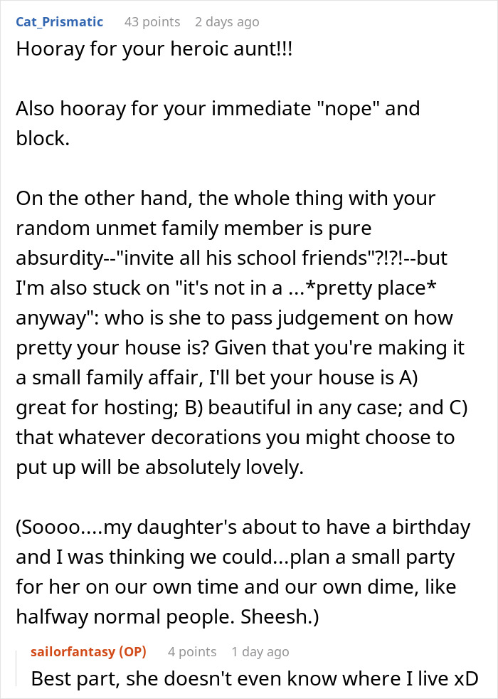"My Wedding Is Not Gonna Become Your Child's Birthday Party": Bride Shares A Ridiculous Request From An Entitled Relative She's Never Even Met