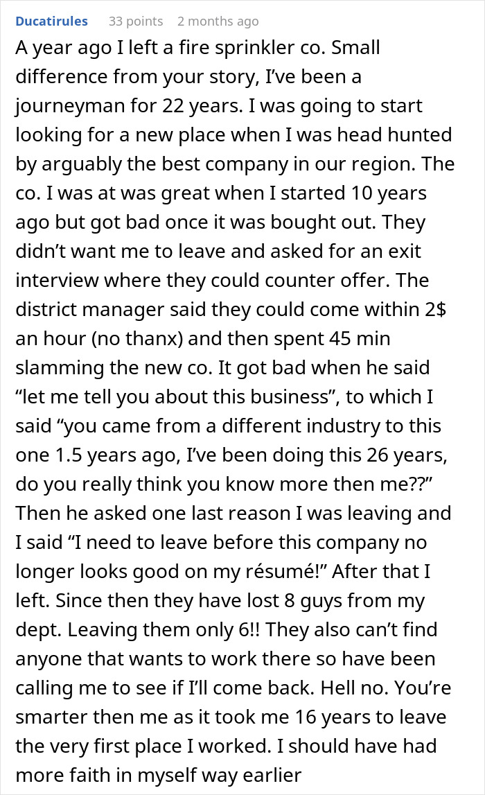 "If You Don't Like It You Can Always Quit": Boss's Words Backfire As Model Employee Gets A New Job Right In Front Of His Eyes