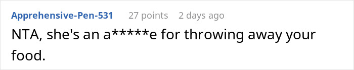 "Am I A Jerk For Letting My Roommate Go Hungry Because They Cannot Understand How Food Works?"