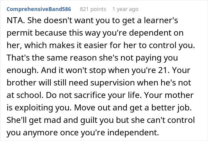 Teenager Is Expected To "Give Up His Freedom" Until He's 21 To Take Care Of His Baby Brother