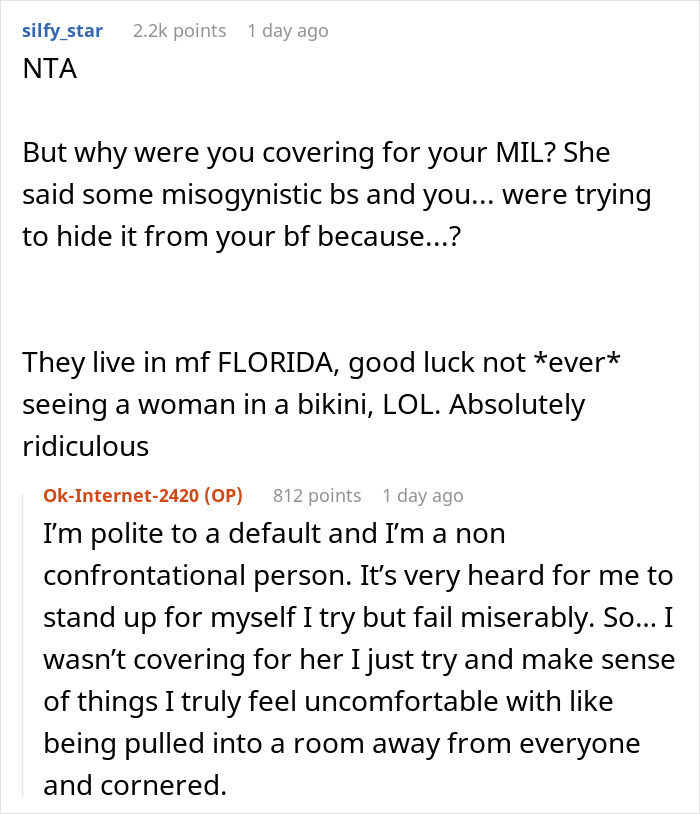 Woman Was About To Check Out In-Laws' New Pool, Only To Learn Women Are Not Allowed To Use It, Refuses To Ever Come Back Woman Was About To Check Out In-Laws' New Pool, Only To Learn Women Are Not Allowed To Use It, Refuses To Ever Come Back