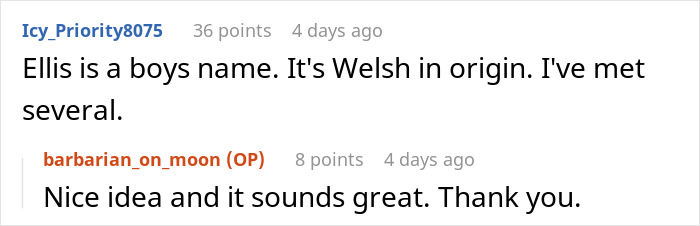 Parent Wants To Name Their Son Elizabeth, Gets A Reality Check Online Parent Wants To Name Their Son Elizabeth, Gets A Reality Check Online