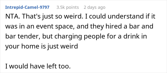 Couple Charge Their Guests For Drinks They Made On Their Kitchen Counter As If It Was A Bar, Are Shocked When They Leave