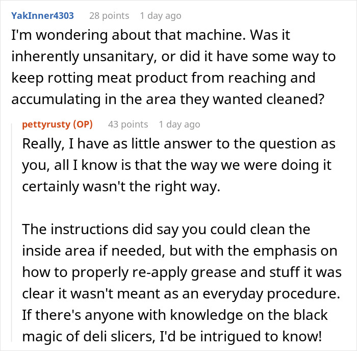 Angry Boss Belittles Employee For Following Exact Meat Slicer Cleaning Instructions, Gets Slapped With Malicious Compliance