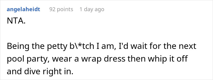 Woman Was About To Check Out In-Laws' New Pool, Only To Learn Women Are Not Allowed To Use It, Refuses To Ever Come Back Woman Was About To Check Out In-Laws' New Pool, Only To Learn Women Are Not Allowed To Use It, Refuses To Ever Come Back