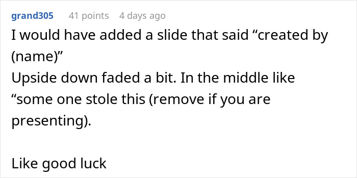 Boss Presents Employee's PowerPoints As His Own, So They Put A Revealing Photo Of The CEO's Daughter In One Of Them