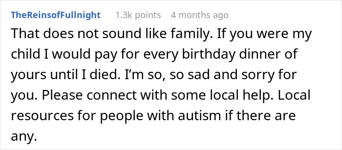 Person Shares How They Failed To Notice Key Cues That Their Parents Wouldn't Pay For Their 18th B-Day Dinner Person Shares How They Failed To Notice Key Cues That Their Parents Wouldn't Pay For Their 18th B-Day Dinner
