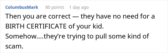 New Dad Is Confused After Company Asks For His Son's Birth Certificate, Starts To Get Suspicious About Their Motives