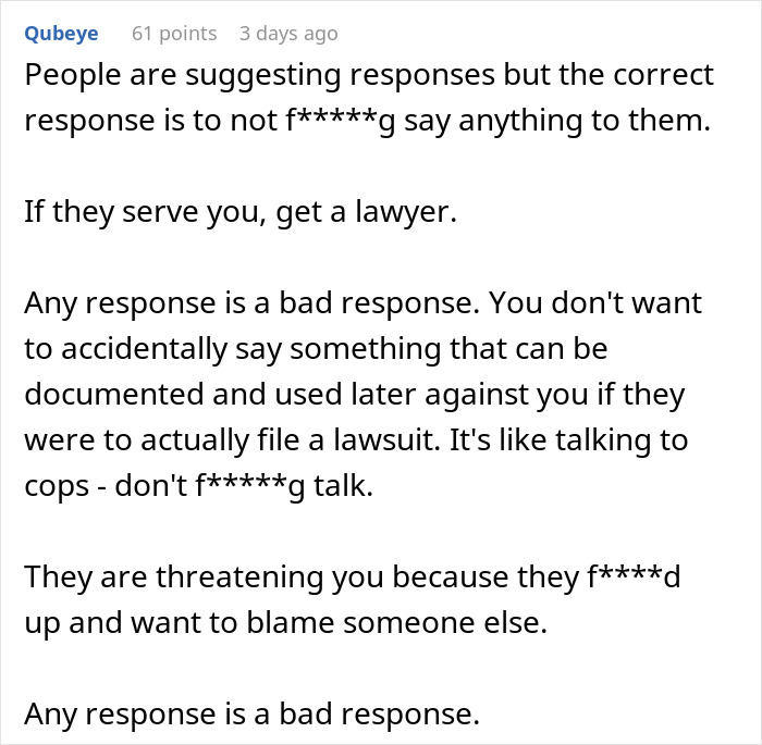 Company Demands Passwords From An Employee That Was Fired 4 Years Ago, Threatens To Sue Him