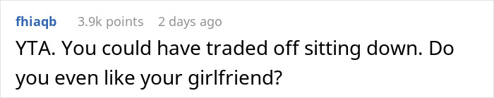 Girlfriend Asks To Have Her Boyfriend’s Seat On The Bus, He Refuses And Doesn’t Think Her Being In Heels Matters Girlfriend Asks To Have Her Boyfriend’s Seat On The Bus, He Refuses And Doesn’t Think Her Being In Heels Matters