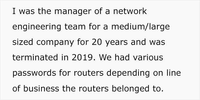 Company Demands Passwords From An Employee That Was Fired 4 Years Ago, Threatens To Sue Him