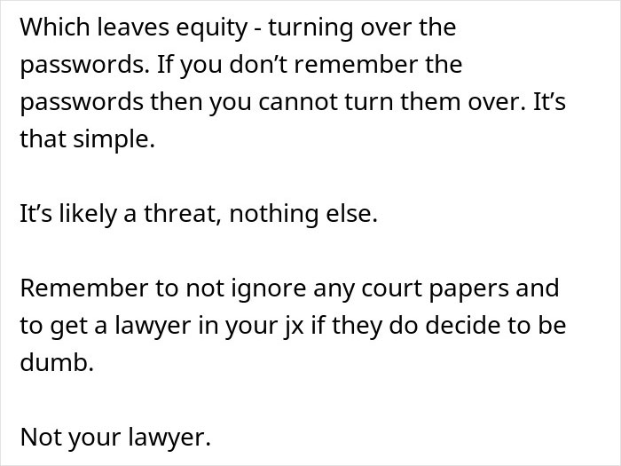 Company Demands Passwords From An Employee That Was Fired 4 Years Ago, Threatens To Sue Him