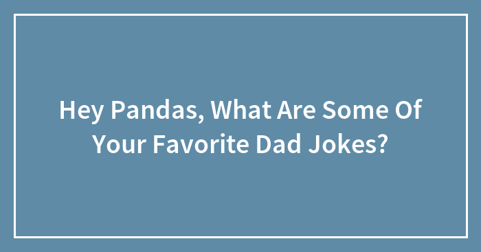 Hey Pandas, What Are Some Of Your Favorite Dad Jokes? (Closed)