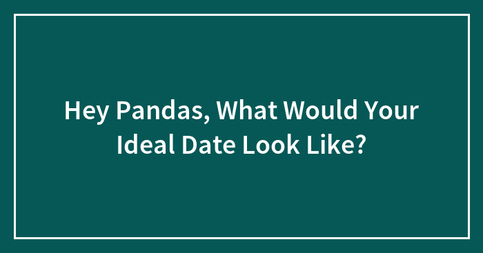 Hey Pandas, What Would Your Ideal Date Look Like? (Closed)