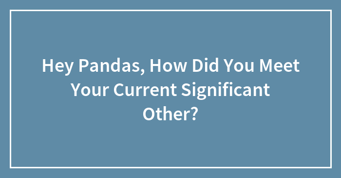Hey Pandas, How Did You Meet Your Current Significant Other? (Closed)