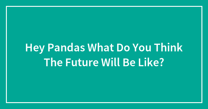 Hey Pandas, What Do You Think The Future Will Be Like? (Closed)
