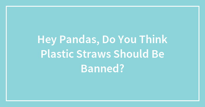 Hey Pandas, Do You Think Plastic Straws Should Be Banned? (Closed)