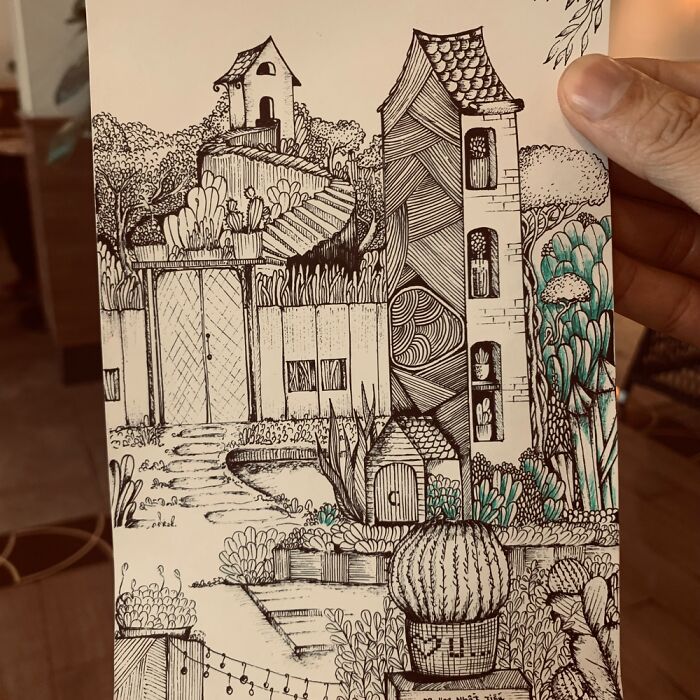 Pen Drawings Of Places I Have Seen In My Dreams (7 Pics)