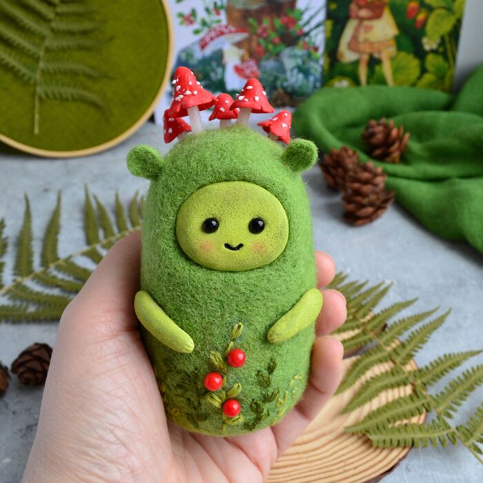 7 Forest Spirits That I Made From Felt