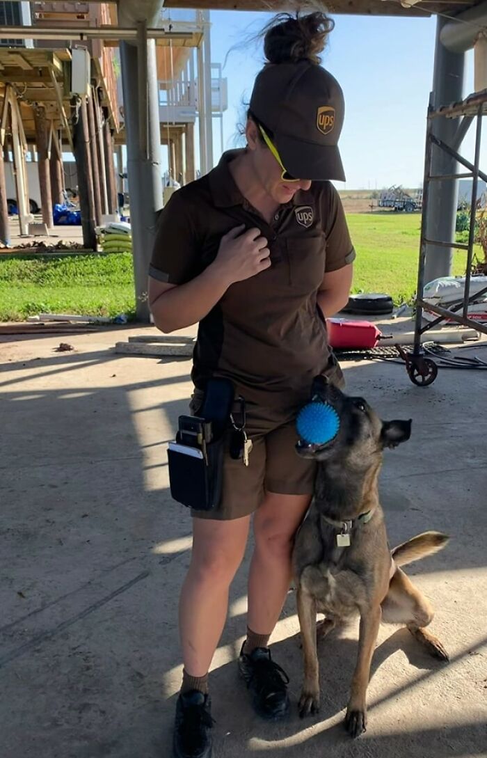 Our Malinois, Rita, Loves Playing Catch With Her Favorite Driver In Pointe-Aux-Chenes, Louisiana