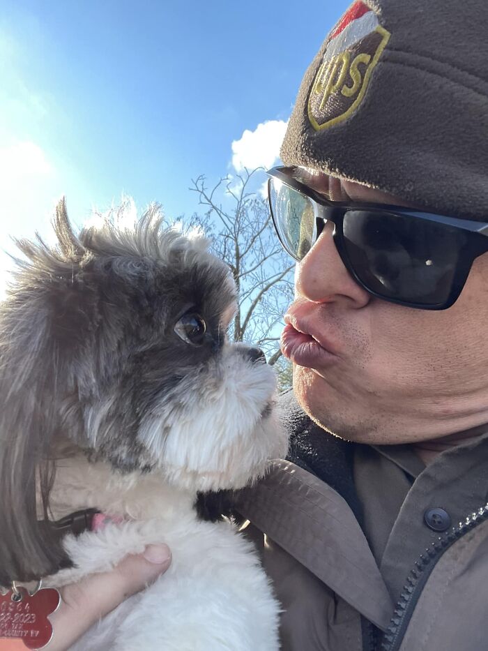 Ole Santyzilla Was Handing Treats Out Today Like They Candy! Maysie Getting The Goods After A Little Stare Down! I Blinked First. Sean Dawgzilla, Hedgesville, Wv