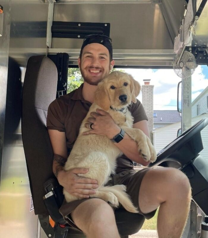 My Favorite UPS Driver And Harry. Clawson, Mi